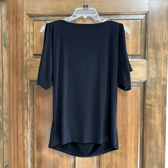 Michael Kors Cold Shoulder Black Blouse - M - Picture 5 of 6